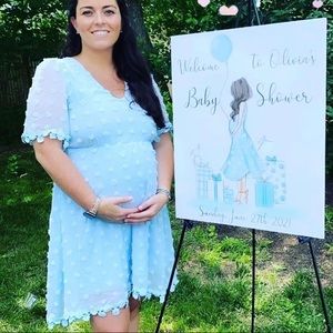 Light blue maternity dress-Shein (size M)